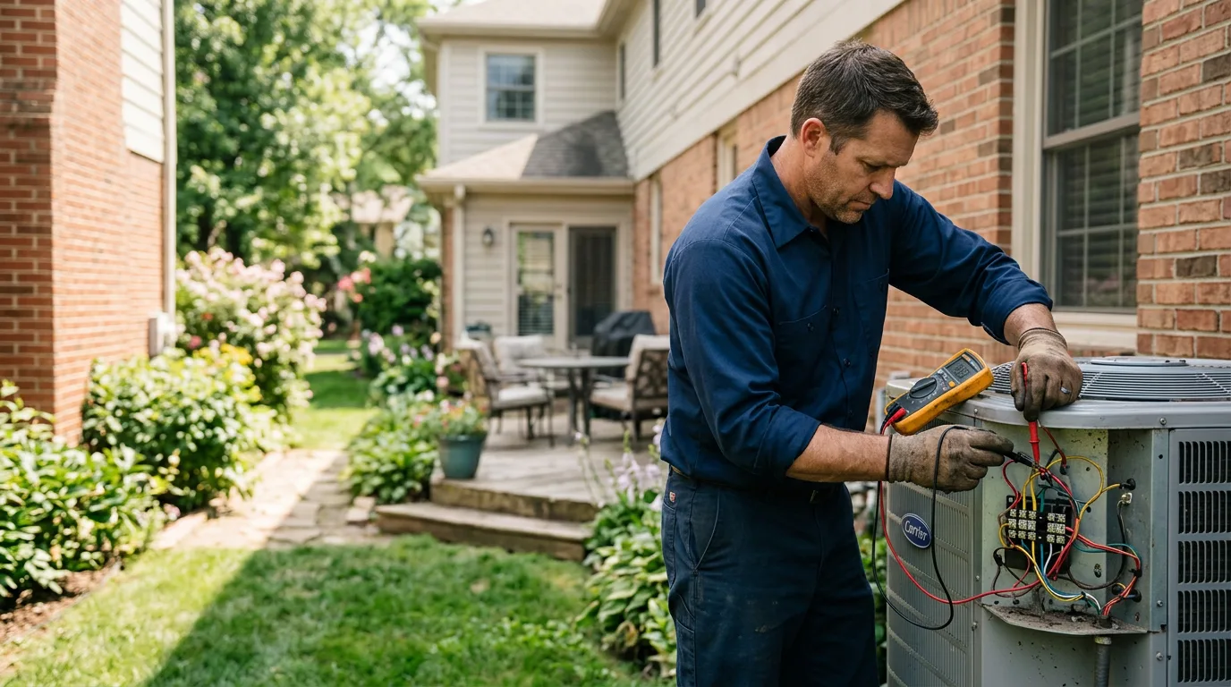 HVAC technician working near Leighton, AL